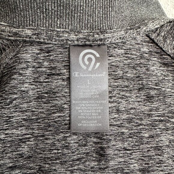 Champion Gray Full-Zip Athletic Jacket Size Large - Picture 6 of 6